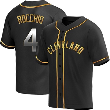 Replica Brayan Rocchio Youth Cleveland Guardians Black Golden Alternate Jersey