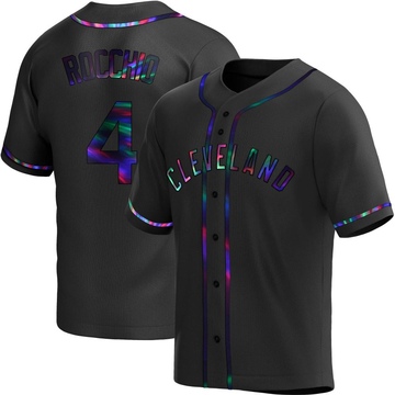 Replica Brayan Rocchio Youth Cleveland Guardians Black Holographic Alternate Jersey