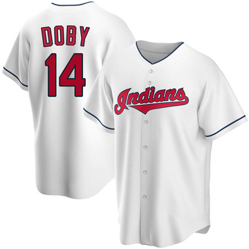 Youth Majestic Cleveland Indians #14 Larry Doby Authentic Grey