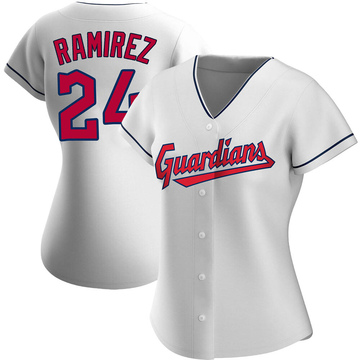 Women's Majestic Cleveland Indians #24 Manny Ramirez Authentic White  Fashion Cool Base MLB Jersey