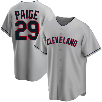 Women's Majestic Cleveland Indians #29 Satchel Paige Replica White Home  Cool Base MLB Jersey