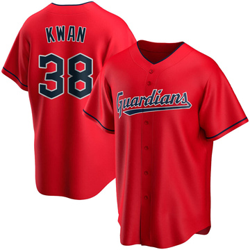 Replica Steven Kwan Men's Cleveland Guardians Red Alternate Jersey