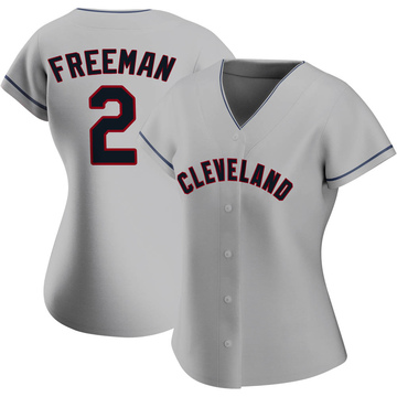 Replica Tyler Freeman Women's Cleveland Guardians Gray Road Jersey