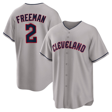 Replica Tyler Freeman Youth Cleveland Guardians Gray Road Jersey