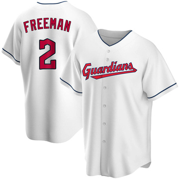 Replica Tyler Freeman Youth Cleveland Guardians White Home Jersey